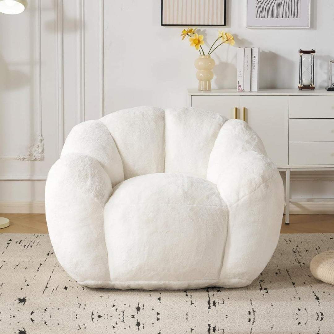 poltrone sacco crema relax per letto