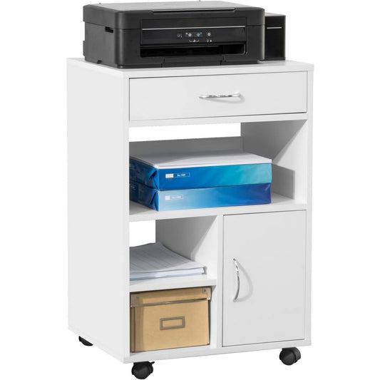 supporti per stampante bianco letto con ruote 1