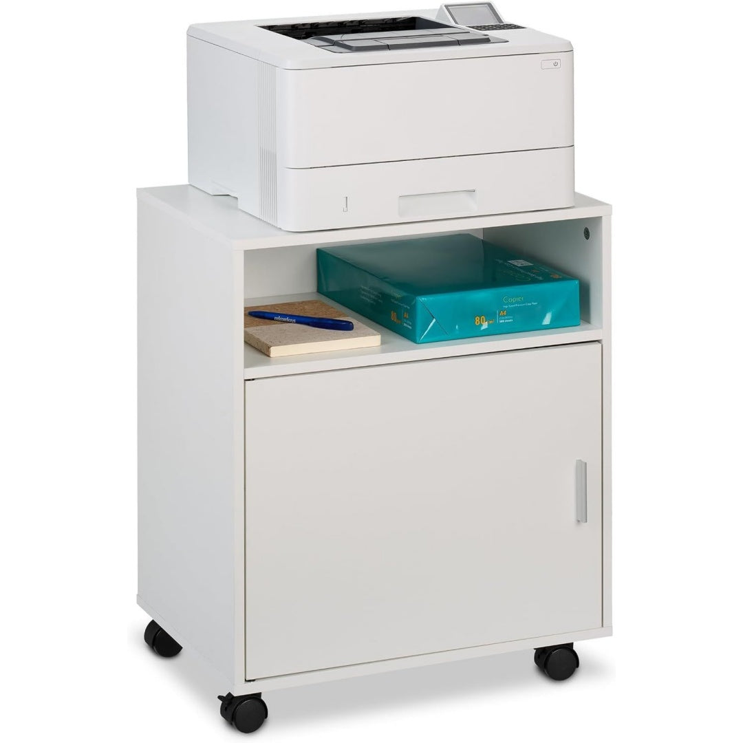 carrelli bianco per letto con ripiani 1