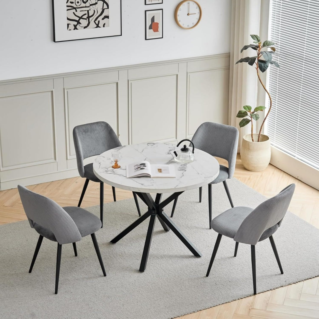 set sala da pranzo grigio velluto per morbido