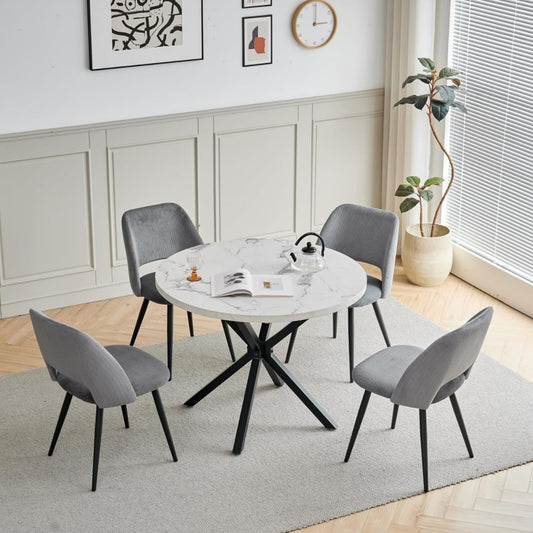 set sala da pranzo grigio velluto per morbido