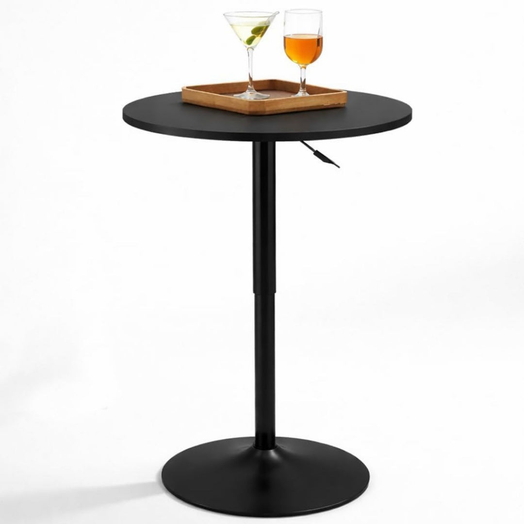 tavoli da bar nero metallo cromato resistente regolabile