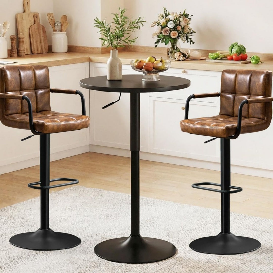 tavoli da bar nero per sala pranzo ufficio 1