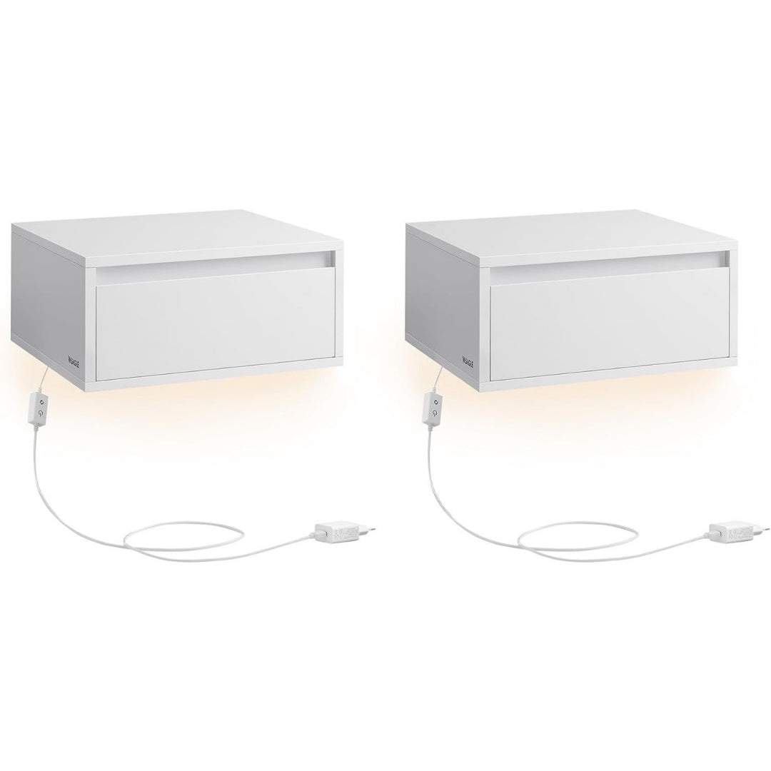 comodini bianco per letto regolabile