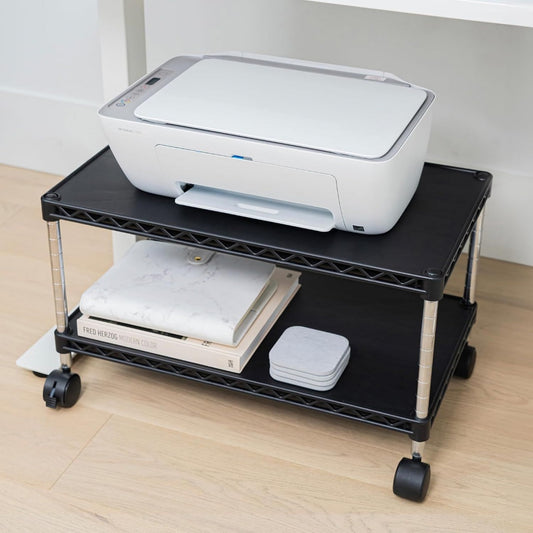 supporti per stampante nero letto con ruote 1